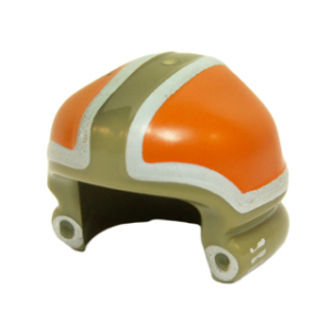 Star Wars Helm grondtroepen met oranje en witte stukken en zilveren cirkel patroon